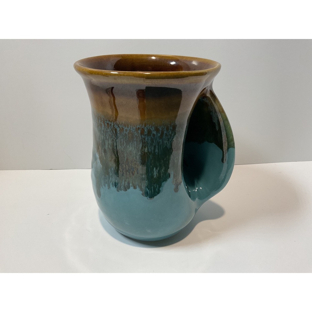Handmade Ceramic Mug Unique Glaze Earth Tones 2008 Neher Studio Pottery
